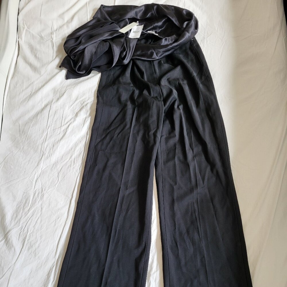Wool Dress Wide Leg Pant Black TAG on